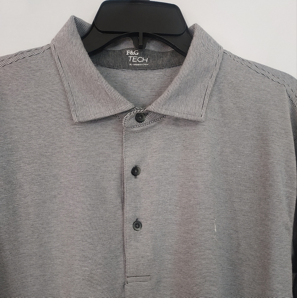 F & G Tech Fall Long Sleeve Fine Gray Stripes.  Size XL
